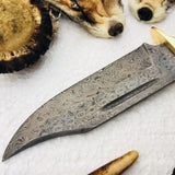New Custom Handmade Raindrop Pattern Welded Damascus Steel Hunting Knife
