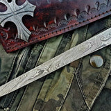 Fish Boning Knife – 8" Damascus Steel with Rosewood Handle