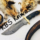 Full Tang Custom Handmade Damascus Steel Blade Hunter Knife