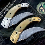 Custom Handmade Damascus Steel Folding Pocket Knives ( Deal )