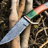 New Custom Handmade Damascus Steel Hunting Knife