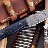 Damascus steel handmade skinning knife