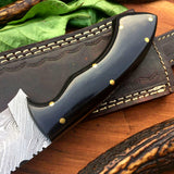 Full Tang Custom Handmade Damascus Steel Hunting Skinning Knife