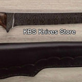 7" Fillet Knife Damascus Steel with Sheath