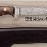 7" Fillet Knife Damascus Steel with Sheath