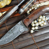 Custom Handmade Damascus Steel EDC Skinning Knife