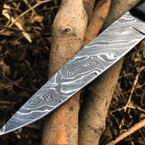 New Full Tang Custom Handmade Damascus Steel Hunting Knife