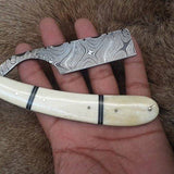 Custom Handmade Damascus Steel EDC Straight Razor