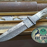 Full Tang Custom Handmade Damascus Steel Double Edge Knife