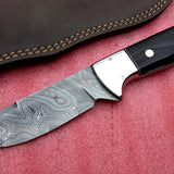 Handmade Twist Damascus Steel Skinning Knife