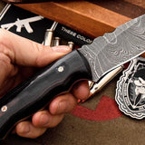 Custom Handmade Damascus Steel Skinning/Camping/Hunting Knife