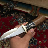 Custom Handmade D2 Steel Skinning Knife with Rosewood Handle