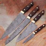 Damascus steel kitchen knives set