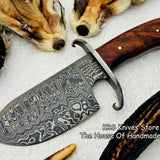 Full Tang Custom Handmade Damascus Steel Hunting Skinning Knives