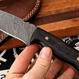 Custom Handmade Damascus Steel Skinning/Camping/Hunting Knife