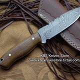 Custom Handmade Damascus Steel BushCraft Hunting/Skinning Knife