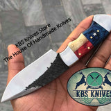 Custom Handmade 1095 Hand Forged Steel Texas Handle EDC Skinner Knife
