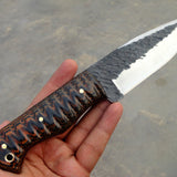 1048 HC steel hand forged hunting knife