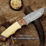 Hand Made Damascus Skinning Knife