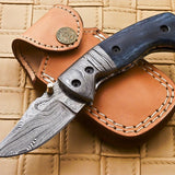 Hand Made Damascus Steel Pocket Knife