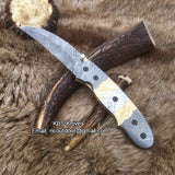 Everyday Carry Hand Engraved Damascus Steel Folding Pocket Knife with Steel & Brass Handle – The Artisan's Edge