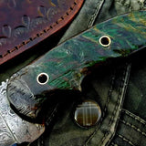 Custom Handmade Damascus Steel Hunting Skinning Camping Knife