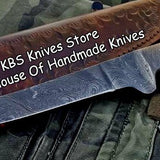 Handmade Damascus Steel Fillet Boning Knife with Antler Horn and Damascus Bolster Handle