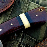 Custom Handmade Twist Damascus Steel Skinning Knife