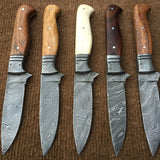 Beautiful Custom Handmade Damascus Steel Steak Knives