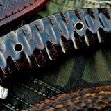 Custom Handmade Firestorm Damascus Steel Hunting Skinning Knife