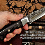 Hand Made D2 Steel Hand Forged Skinning Knife