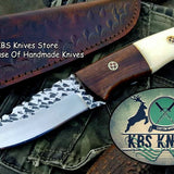 Custom Handmade Hammered 1095 High Carbon Steel Hunting Knife