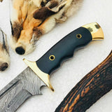 Full Tang Custom Handmade Damascus Steel Blade Hunter Knife