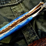 Custom Handmade Damascus Steel Folding Pocket Knife