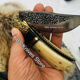 Custom Handmade D2 Steel Blade Pocket/Folding Knif
