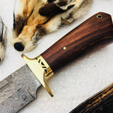 New Custom Handmade Raindrop Pattern Welded Damascus Steel Hunting Knife