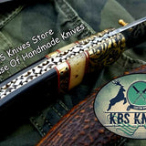 Custom Handmade D2 High Polished Steel Folding Pocket Knife