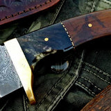 Full Tang Custom Handmade Twist Damascus Steel Hunting Knife