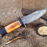 Twist Pattern Damascus Blade Knife