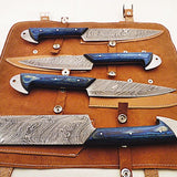 New Custom Handmade Damascus Steel Kitchen Knives Set