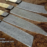 Hand Made Damascus Kitchen Knives Set