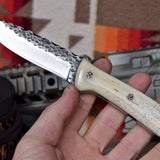 Damascus steel hand forged EDC knife