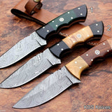 Full Tang Hand Made Twist Damascus Skinning Knives