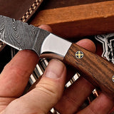 Custom Handmade Damascus Steel Skinning/Camping/Hunting Knife