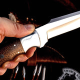 Full Tang Custom Handmade D2 Steel Hunting/Skinning Knife