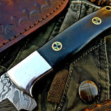 Custom Handmade Damascus Steel Hunting Skinning Camping Knife