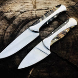 Beautiful Full Tang Custom Handmade D2 Steel Knives Set