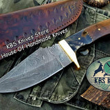 Full Tang Custom Handmade Twist Damascus Steel Hunting Knife