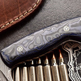 Custom Handmade Twist Damascus WIDE Deer - Elk Hunting Skinner EDC Knife