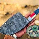 Full Tang Custom Handmade Damascus Steel Siberian Kitchen Knife